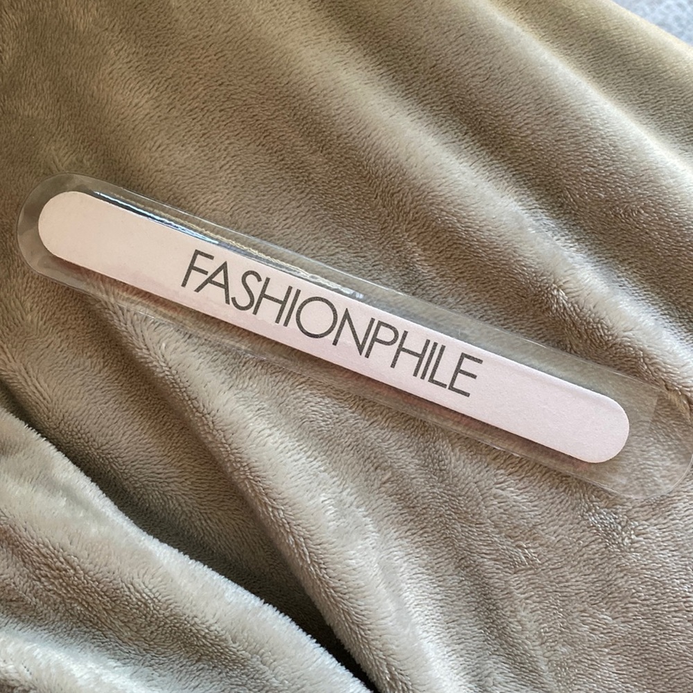 Brand new Fashionphile nail file, never used, still in plastic sleeve